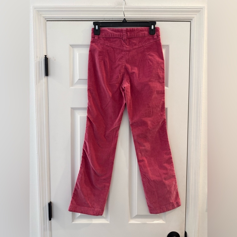 Free People High Time Velvet Kick Flare Pants in Pink Verry Berry size 0 - Picture 4 of 6